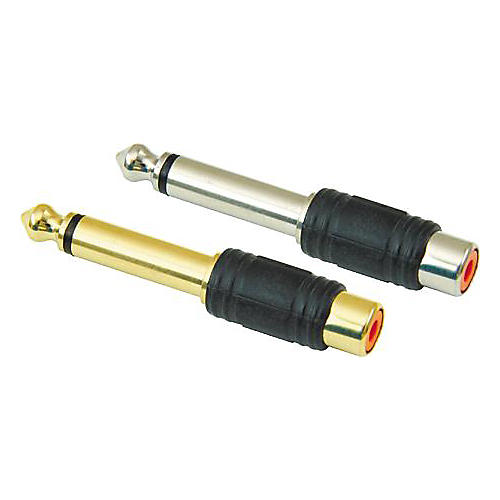 American Recorder Technologies 1/4" Male Mono to RCA Female Adapter Gold