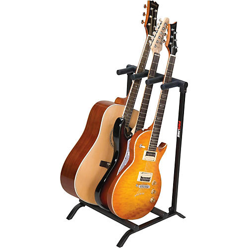 Proline PLMS3 3-Guitar Folding Stand Black