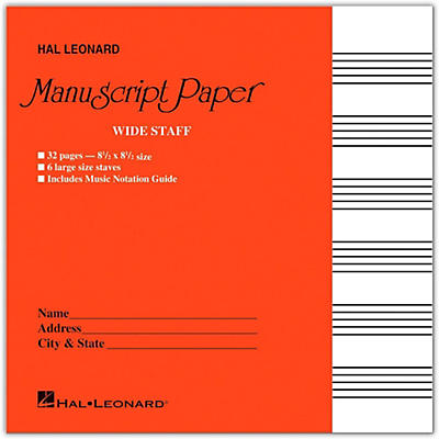 Hal Leonard Wide Staff Manuscript Paper (Red Cover)