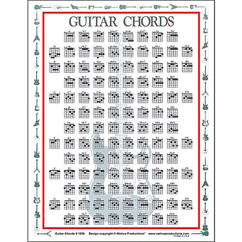 Walrus Productions Guitar Chord Mini Chart