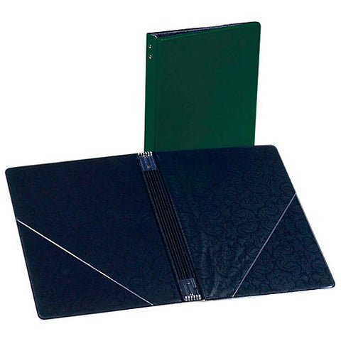 Marlo Plastics Choral Folder 7-3/4 x 11 With 7 Elastic Stays and 2 Clear, Flat, Diagonal Internal Pockets Green