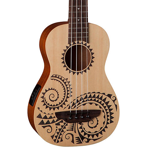 Luna Tattoo Ukulele Acoustic-Electric Bass