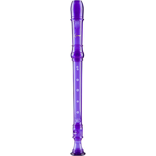 Lyons Premium 3-Piece Translucent Soprano Recorder Transparent Purple