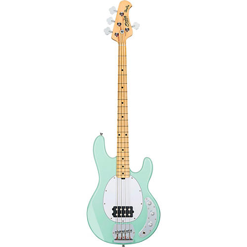 Sterling by Music Man StingRay RAY4 Maple Fingerboard Electric Bass Guitar Mint Green White Pickguard