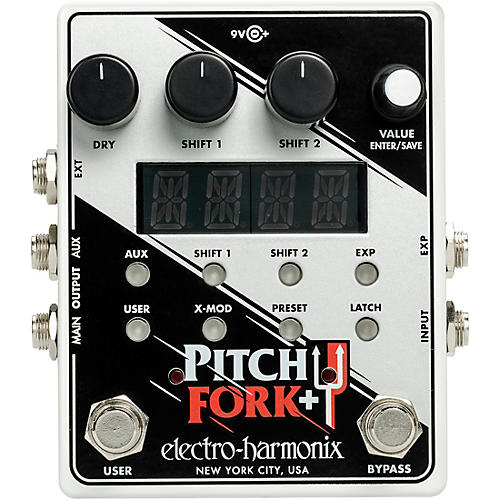 Electro-Harmonix Pitch Fork+ Polyphonic Pitch-Shifter Effects Pedal White