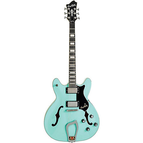 Hagstrom Viking Limited-Edition Semi-Hollow Electric Guitar Aged Sky Blue