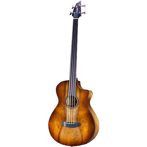 Breedlove Pursuit Exotic S CE Fretless Concerto Acoustic-Electric Bass Amber Burst