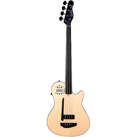 Godin A4 Ultra Natural Fretless Semi-Acoustic Bass Natural