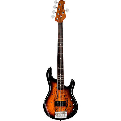 Sterling by Music Man StingRay 5 RAY35 Spalted Maple Top Bass 3-Tone Sunburst